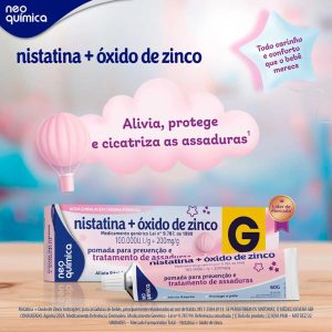 NISTATINA+OXIDO DE ZINCO 100.000/200MG 60G PMD NEO QUIMICA